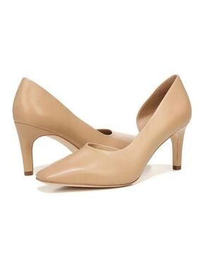 🎯 VINCE Tiana Point-Toe Leather Pumps in Cappuccino NWOB $350 EU 37.5 U.S. 7.5
